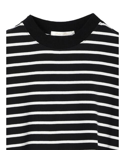 Petit fleur（プチフルール）の「・Petit Fleur ボーダーモックネックTシャツ（Tシャツ/カットソー・レディース・ブラック/オフホワイト・FREE）」の6枚目の写真