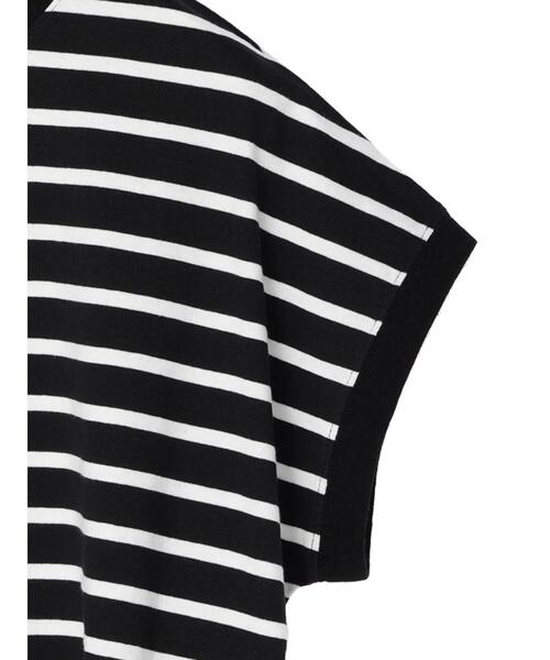 Petit fleur（プチフルール）の「・Petit Fleur ボーダーモックネックTシャツ（Tシャツ/カットソー・レディース・ブラック/オフホワイト・FREE）」の7枚目の写真