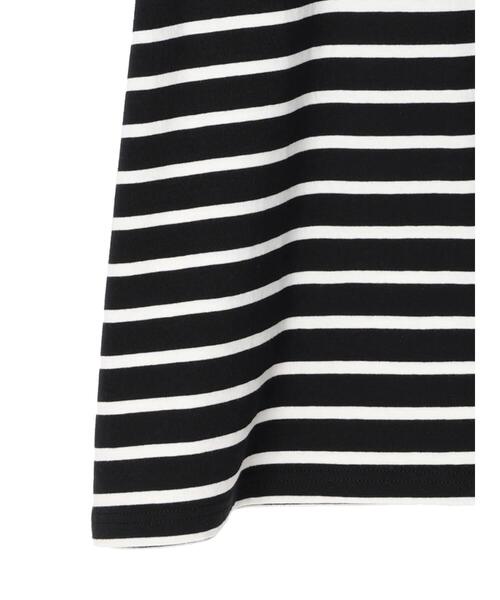 Petit fleur（プチフルール）の「・Petit Fleur ボーダーモックネックTシャツ（Tシャツ/カットソー・レディース・ブラック/オフホワイト・FREE）」の8枚目の写真