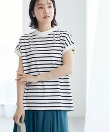 Petit fleur | ・Petit Fleur ボーダーモックネックTシャツ(Tシャツ/カットソー)