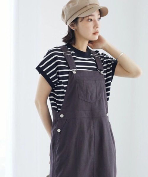 Petit fleur（プチフルール）の「・Petit Fleur ボーダーモックネックTシャツ（Tシャツ/カットソー・レディース・ブラック/オフホワイト・FREE）」の2枚目の写真