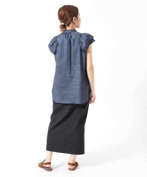 美品 イエナ IENA スラブシャンブレー レース ブラウス IENA - 美品 イエナ IENA スラブシャンブレー レース ブラウスの通販