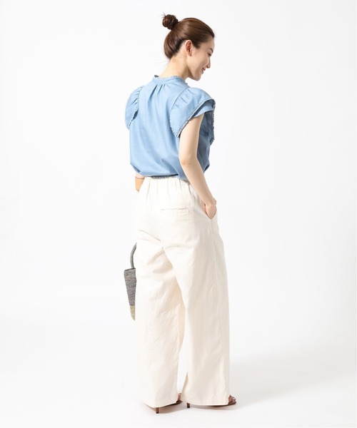 美品 イエナ IENA スラブシャンブレー レース ブラウス IENA - 美品 イエナ IENA スラブシャンブレー レース ブラウスの通販