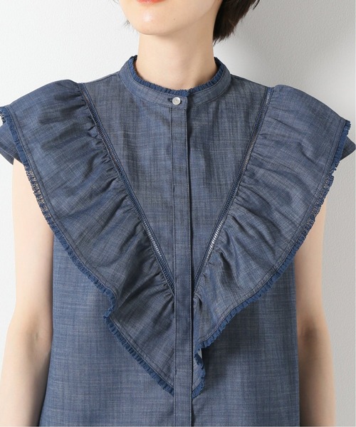 美品 イエナ IENA スラブシャンブレー レース ブラウス IENA - 美品 イエナ IENA スラブシャンブレー レース ブラウスの通販
