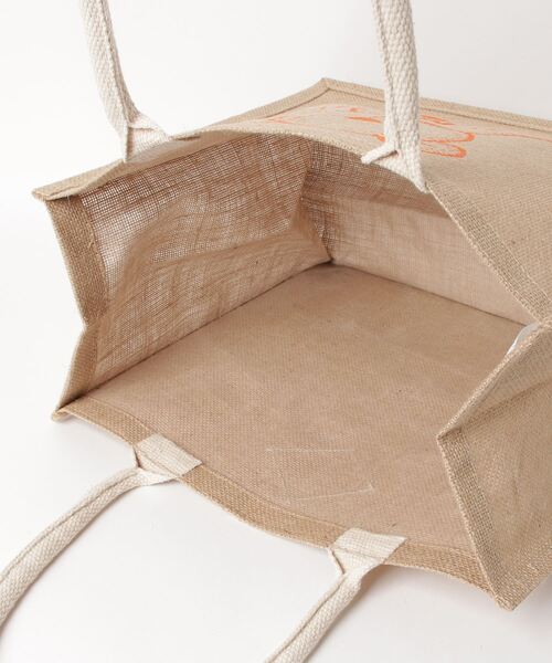 TMT(ティーエムティー)の「NATURAL JUTE BAG(TMT BEAR)(トートバッグ・メンズ・オレンジ/ブラウン/ネイビー・FREE)」の11枚目の写真