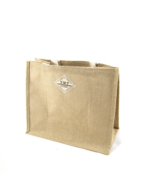 TMT(ティーエムティー)の「NATURAL JUTE BAG(TMT BEAR)(トートバッグ・メンズ・オレンジ/ブラウン/ネイビー・FREE)」の10枚目の写真