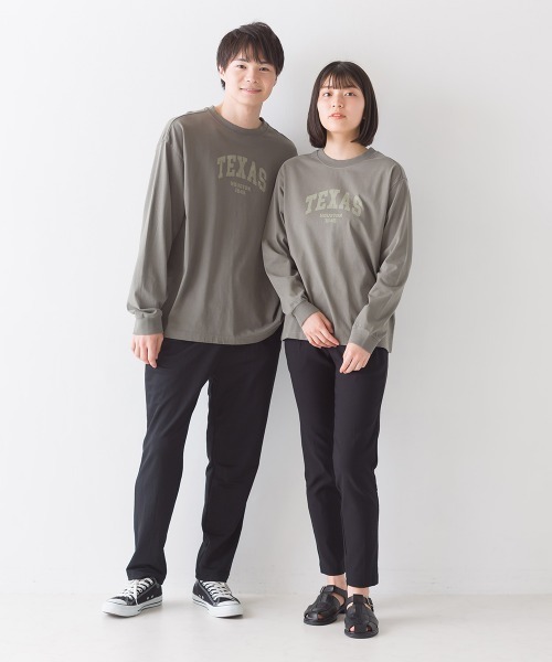 OMNES（オムネス）の「ユニセックス バイオポリウォッシュ 綿100％プリント長袖Tシャツ（Tシャツ/カットソー・レディース・ホワイト/ブラック/ピンクベージュ/チャコール・SMALL/MEDIUM/LARGE/X-LARGE）」の16枚目の写真