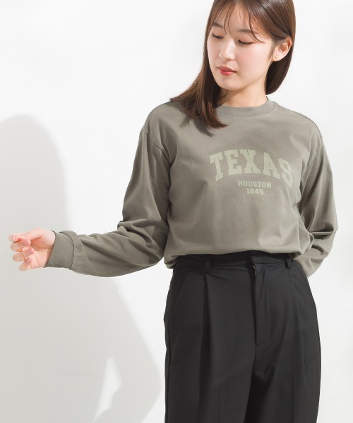 OMNES（オムネス）の「ユニセックス バイオポリウォッシュ 綿100％プリント長袖Tシャツ（Tシャツ/カットソー・レディース・ホワイト/ブラック/ピンクベージュ/チャコール・SMALL/MEDIUM/LARGE/X-LARGE）」の17枚目の写真