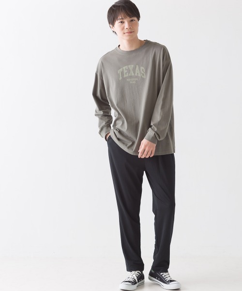 OMNES（オムネス）の「ユニセックス バイオポリウォッシュ 綿100％プリント長袖Tシャツ（Tシャツ/カットソー・レディース・ホワイト/ブラック/ピンクベージュ/チャコール・SMALL/MEDIUM/LARGE/X-LARGE）」の20枚目の写真