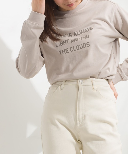 OMNES（オムネス）の「ユニセックス バイオポリウォッシュ 綿100％プリント長袖Tシャツ（Tシャツ/カットソー・レディース・ホワイト/ブラック/ピンクベージュ/チャコール・SMALL/MEDIUM/LARGE/X-LARGE）」の22枚目の写真