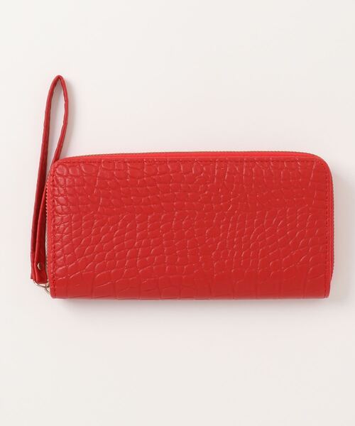 STYLEBLOCK（スタイルブロック）の「クロコダイル調ストラップ付きロングウォレット（財布・レディース・レッド/ブルー/グリーン/ブラウン/ブラック・FREE）」の5枚目の写真