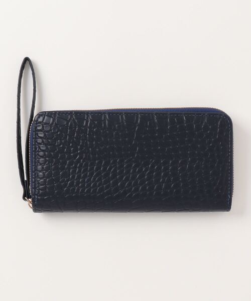 STYLEBLOCK（スタイルブロック）の「クロコダイル調ストラップ付きロングウォレット（財布・レディース・レッド/ブルー/グリーン/ブラウン/ブラック・FREE）」の4枚目の写真