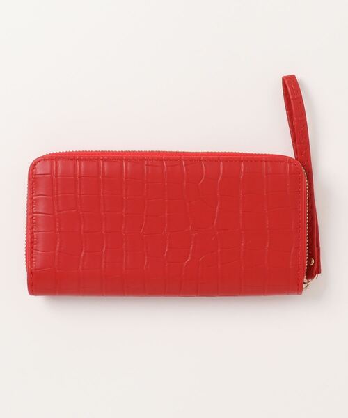 STYLEBLOCK（スタイルブロック）の「クロコダイル調ストラップ付きロングウォレット（財布・レディース・レッド/ブルー/グリーン/ブラウン/ブラック・FREE）」の8枚目の写真