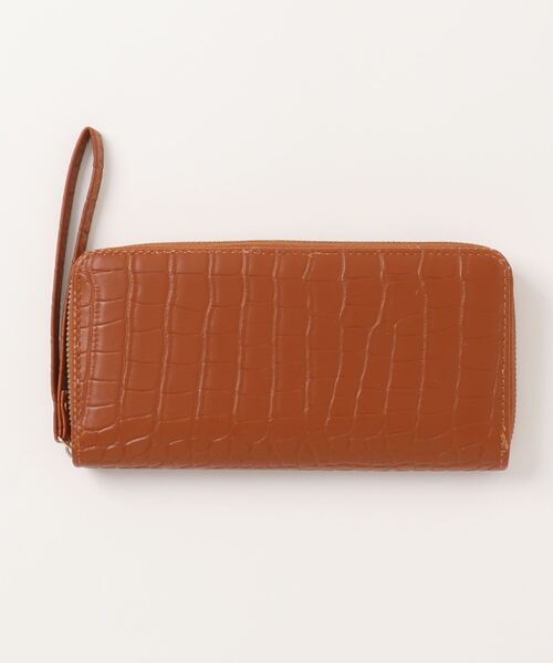 STYLEBLOCK（スタイルブロック）の「クロコダイル調ストラップ付きロングウォレット（財布・レディース・レッド/ブルー/グリーン/ブラウン/ブラック・FREE）」の9枚目の写真