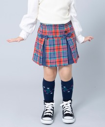trois lapins kp | 先染めヘリンボーンチェックスカパン(100～130)(スカート)