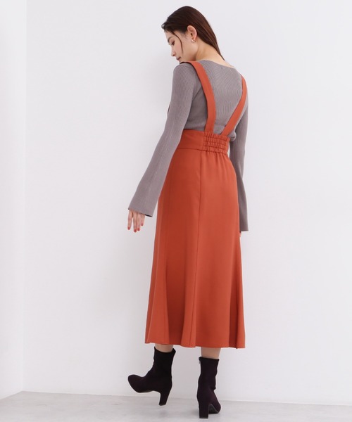 NATURAL BEAUTY BASIC（ナチュラルビューティーベーシック）の「サス付マーメイドスカート（スカート・レディース・ブラック/オレンジ/キャメル・SMALL/MEDIUM）」の20枚目の写真