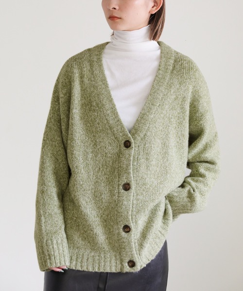 【新品未使用タグ付き】モカ　カーディガン select MOCA（セレクトモカ）の「ミックス編みニットカーディガン