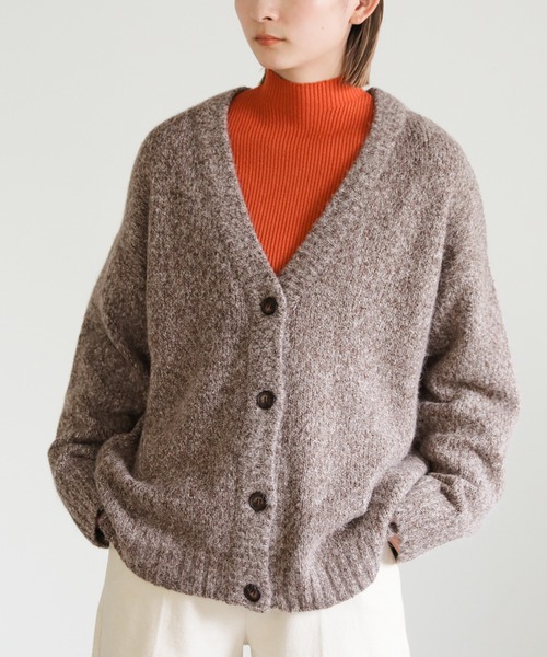 select MOCA（セレクトモカ）の「ミックス編みニットカーディガン（カーディガン/ボレロ・レディース・ピンク/グリーン/ブラウン・FREE）」の18枚目の写真