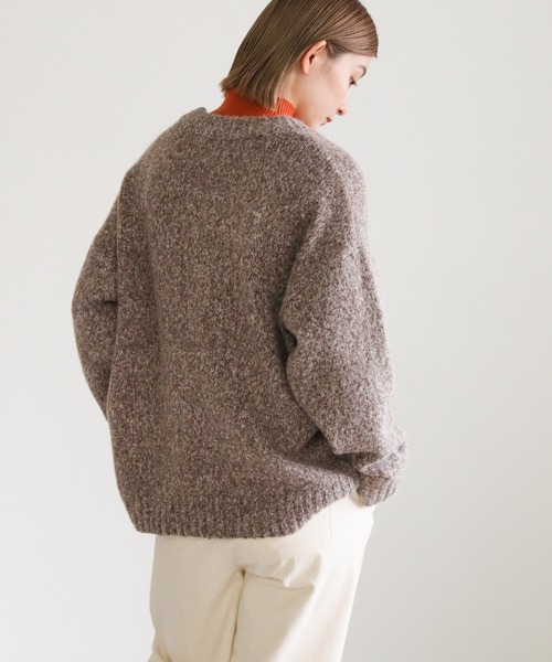 select MOCA（セレクトモカ）の「ミックス編みニットカーディガン（カーディガン/ボレロ・レディース・ピンク/グリーン/ブラウン・FREE）」の20枚目の写真