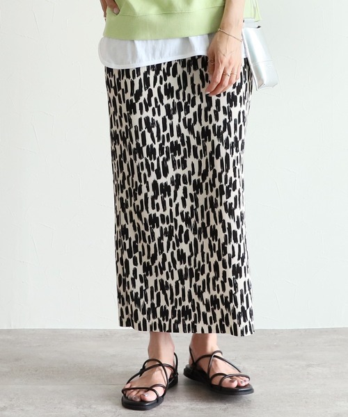 reca（レカ）の「アニマル柄プリントプリーツスカート（スカート・レディース・ブラック/アイボリー/グレー系/ブラック系その他/ブラック系その他2/ベージュ系その他2・FREE）」の13枚目の写真