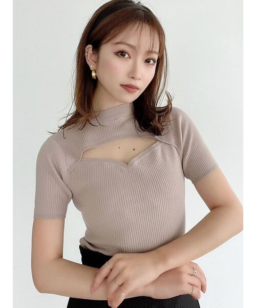 RESEXXY（リゼクシー）の「バスト切替2wayニットトップス（ニット/セーター・レディース・ブラック/ホワイト/ベージュ/ブラウン・FREE）」の21枚目の写真