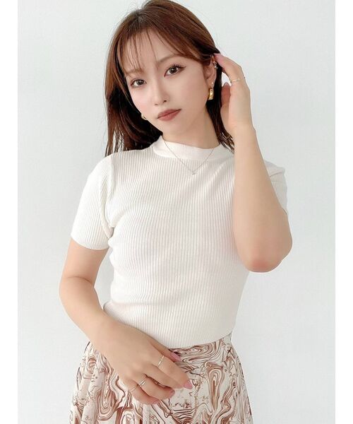 RESEXXY（リゼクシー）の「バスト切替2wayニットトップス（ニット/セーター・レディース・ブラック/ホワイト/ベージュ/ブラウン・FREE）」の15枚目の写真