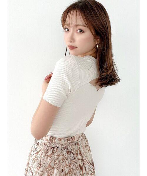 RESEXXY（リゼクシー）の「バスト切替2wayニットトップス（ニット/セーター・レディース・ブラック/ホワイト/ベージュ/ブラウン・FREE）」の17枚目の写真