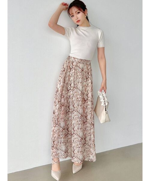 RESEXXY（リゼクシー）の「バスト切替2wayニットトップス（ニット/セーター・レディース・ブラック/ホワイト/ベージュ/ブラウン・FREE）」の20枚目の写真