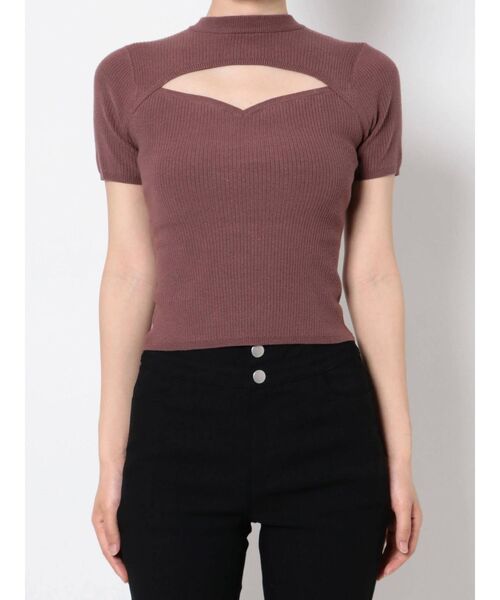 RESEXXY（リゼクシー）の「バスト切替2wayニットトップス（ニット/セーター・レディース・ブラック/ホワイト/ベージュ/ブラウン・FREE）」の6枚目の写真