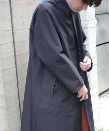 『極美品』DESCENTE PAUSE デサントポーズ ステンカラーコート O 濡れなくて風を通さない、そして軽い。WOOL MIX SOUTIEN COLLAR