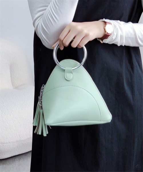 LA VORAGINE（ラ ヴォラジネ）の「リングハンドル　タッセル付　デザインハンドバッグ（ハンドバッグ・レディース・ブラック/ブラウン/ホワイト/グリーン・FREE）」の20枚目の写真