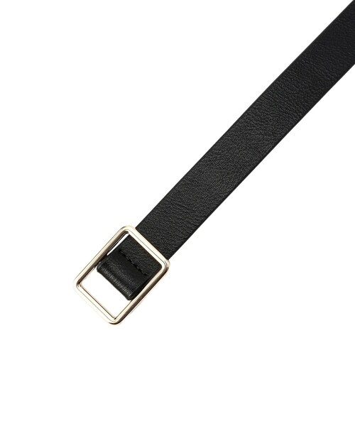 OPAQUE.CLIP（オペークドットクリップ）の「シンプルスクエアベルト（ベルト・レディース・ブラック/ベージュ・00）」の3枚目の写真