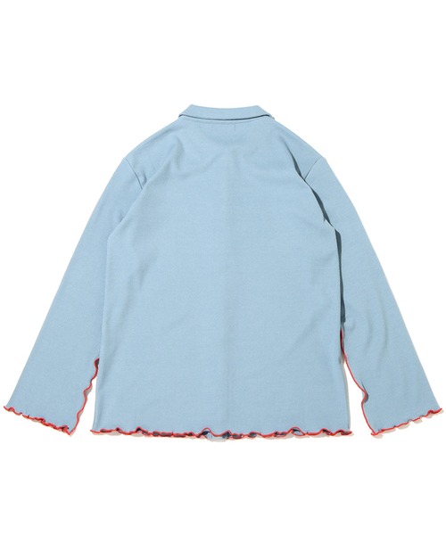 atmos pink（アトモスピンク）の「UGG@mos リブメローカーディガン / アグ リブメローカーディガン（カーディガン/ボレロ・レディース・ホワイト/ネイビー/サックスブルー・L/M）」の4枚目の写真
