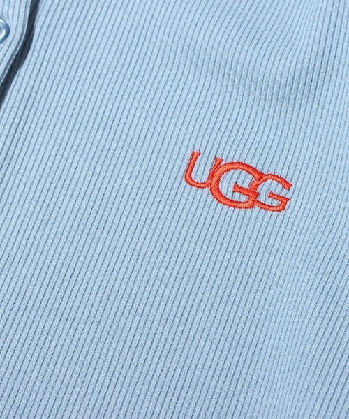 atmos pink（アトモスピンク）の「UGG@mos リブメローカーディガン / アグ リブメローカーディガン（カーディガン/ボレロ・レディース・ホワイト/ネイビー/サックスブルー・L/M）」の6枚目の写真