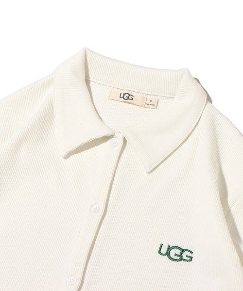 atmos pink（アトモスピンク）の「UGG@mos リブメローカーディガン / アグ リブメローカーディガン（カーディガン/ボレロ・レディース・ホワイト/ネイビー/サックスブルー・L/M）」の10枚目の写真