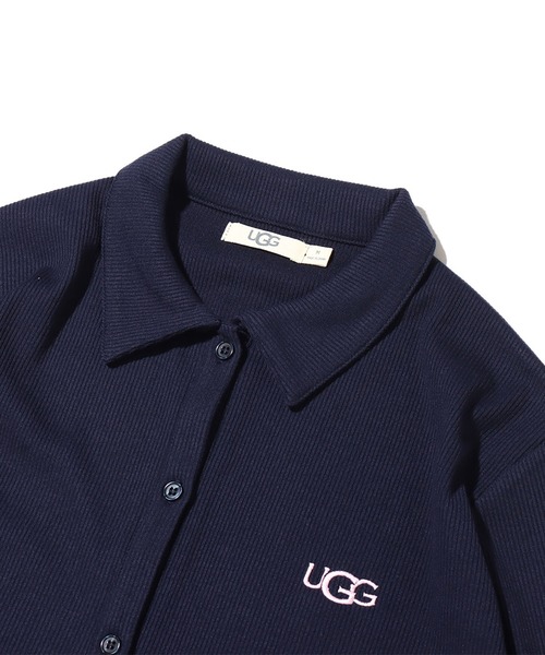 atmos pink（アトモスピンク）の「UGG@mos リブメローカーディガン / アグ リブメローカーディガン（カーディガン/ボレロ・レディース・ホワイト/ネイビー/サックスブルー・L/M）」の15枚目の写真