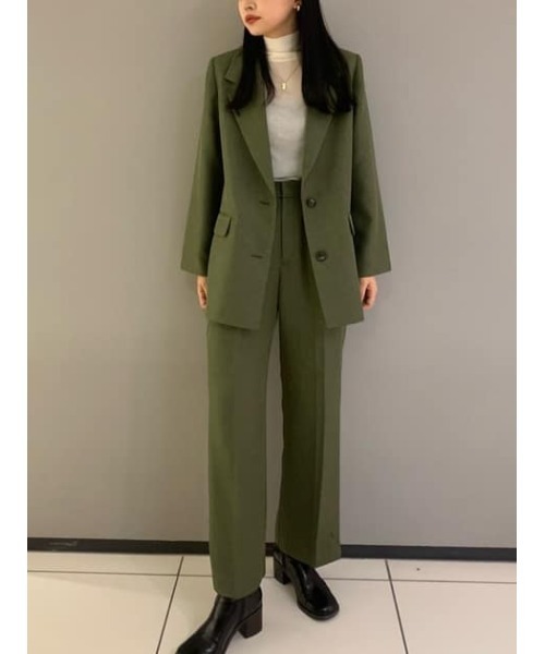MOUSSY（マウジー）の「STRAIGHT TUCK パンツ（その他パンツ・レディース・カーキ/ベージュ・1/0/2）」の15枚目の写真