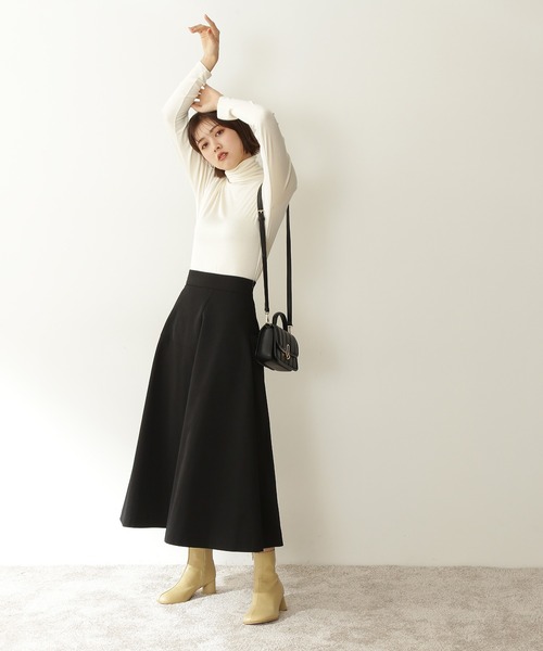 N.（N. Natural Beauty Basic）（エヌエヌナチュラルビューティーベーシック）の「◆ハイネックインナーカットソー（Tシャツ/カットソー・レディース・ブラック/オフホワイト/ピンク/ライトグリーン・MEDIUM）」の12枚目の写真