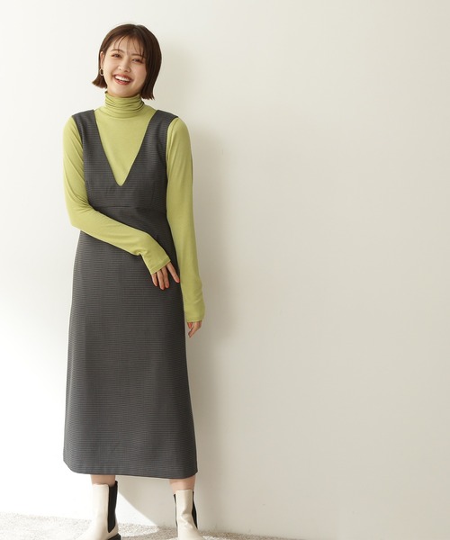 N.（N. Natural Beauty Basic）（エヌエヌナチュラルビューティーベーシック）の「◆ハイネックインナーカットソー（Tシャツ/カットソー・レディース・ブラック/オフホワイト/ピンク/ライトグリーン・MEDIUM）」の5枚目の写真
