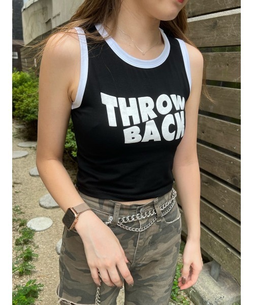 EGOIST(エゴイスト)の「発泡プリントタンクトップ(タンクトップ・レディース・ホワイト/ブラック/パープル・FREE)」の3枚目の写真