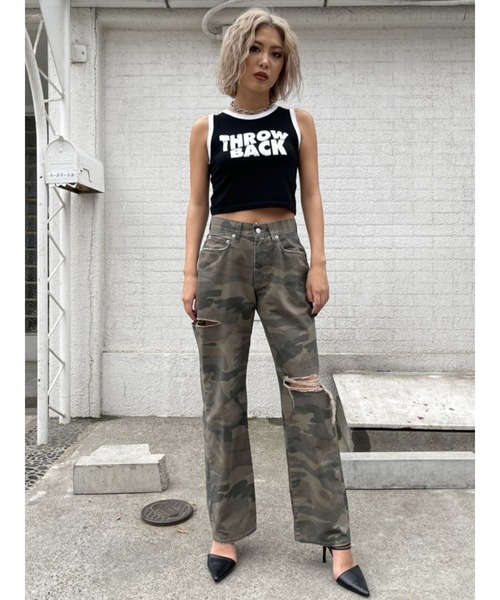 EGOIST(エゴイスト)の「発泡プリントタンクトップ(タンクトップ・レディース・ホワイト/ブラック/パープル・FREE)」の13枚目の写真