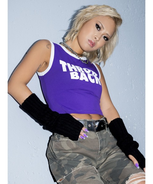 EGOIST(エゴイスト)の「発泡プリントタンクトップ(タンクトップ・レディース・ホワイト/ブラック/パープル・FREE)」の12枚目の写真