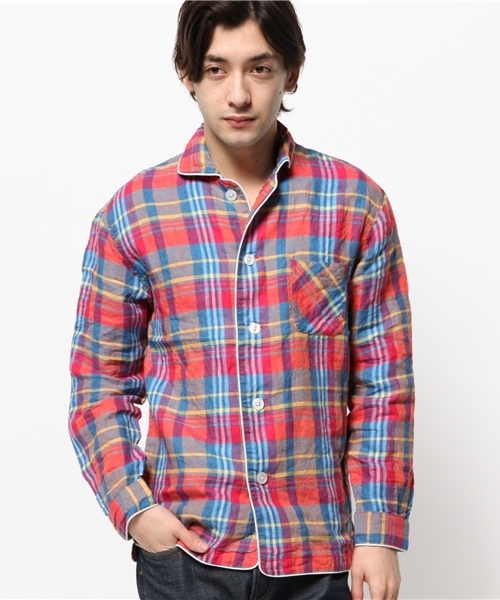 B:MING by BEAMS（ビーミングバイビームス）の「ビーミング by ビームス / リネンパイピングシャツ（シャツ/ブラウス・メンズ・ネイビー/レッド・LARGE/MEDIUM/X-LARGE/SMALL）」の2枚目の写真