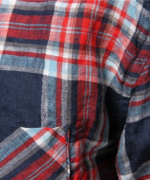 B:MING by BEAMS（ビーミングバイビームス）の「ビーミング by ビームス / リネンパイピングシャツ（シャツ/ブラウス・メンズ・ネイビー/レッド・LARGE/MEDIUM/X-LARGE/SMALL）」の7枚目の写真