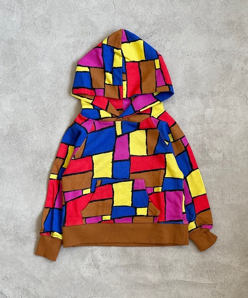 HOGAN RANCH WEAR(ホーガンランチウエア)の「ソウガラパーカー(80~130cm)(パーカー・キッズ・ライトグレー/ベージュ/ネイビー/マルチ・90/100/110/120/80/130/95)」の1枚目の写真
