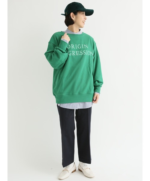 Lugnoncure（ルノンキュール）の「【イージーケア】バンドカラーオーバーシャツ（シャツ/ブラウス・レディース・グリーン/ブルー/ピンク/ブラウン・ﾌﾘ-）」の9枚目の写真