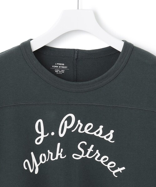 J.PRESS YORK STREET(ジェイプレスヨークストリート)の「【UNISEX】カレッジTシャツ(Tシャツ/カットソー・メンズ・グレー系/ホワイト系/グリーン系/ネイビー系・LARGE/MEDIUM/SMALL)」の6枚目の写真