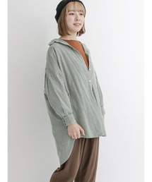 Samansa Mos2 | ストライプルーズシャツ(シャツ/ブラウス)