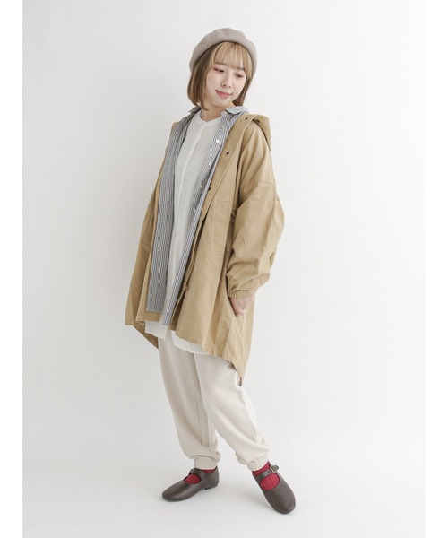 Samansa Mos2(サマンサ モスモス)の「ストライプルーズシャツ(シャツ/ブラウス・レディース・ブラック/ピンク/ブルー/グリーン・フリ-)」の6枚目の写真