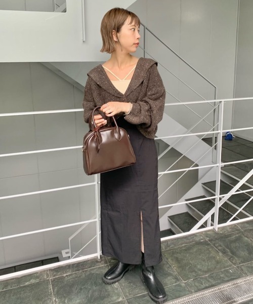 Kastane（カスタネ）の「【サイズ展開あり】スリットIラインスカート（スカート・レディース・ブラック・1/0）」の6枚目の写真